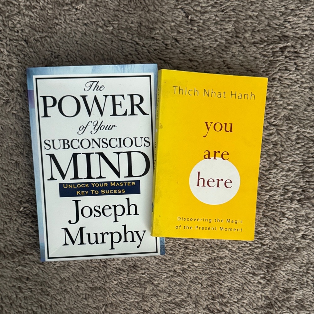 The Power of Your Subconscious Mind + You Are Here - White & Yellow Book Set